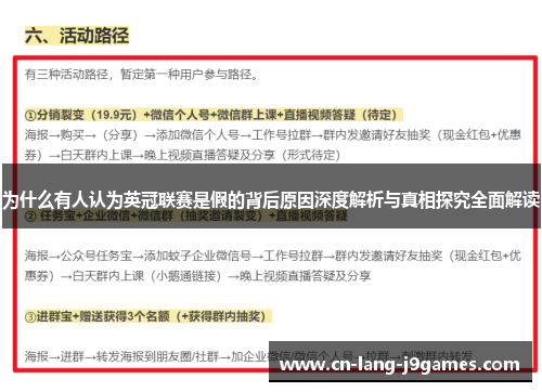 为什么有人认为英冠联赛是假的背后原因深度解析与真相探究全面解读